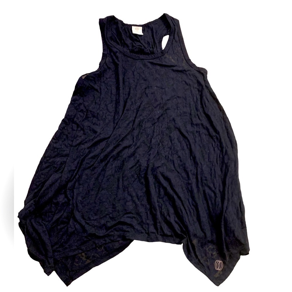 Balance Collection | Black Sleeveless Swim Coverup Top Shirt Tank Oversized S